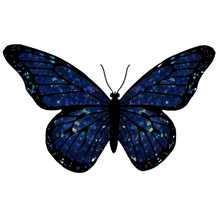 Black Butterfly Glitter Png Hrv PNG