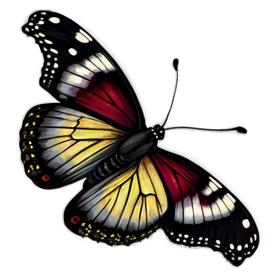 Black Butterfly Illustration Png 4 PNG