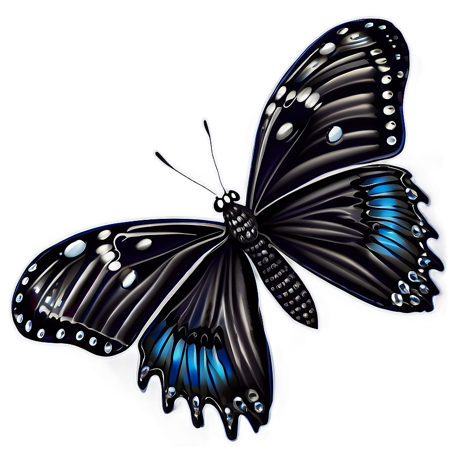 Black Butterfly Tattoo Design Png Ftf83 PNG