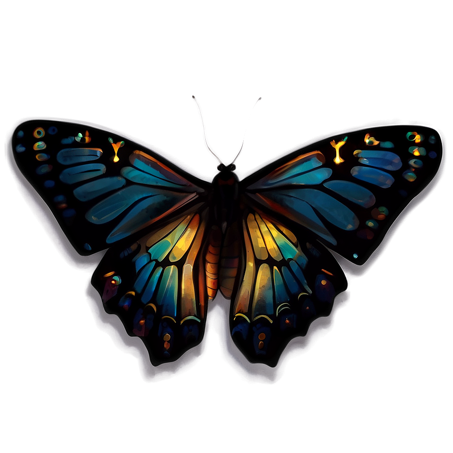 Black Butterfly Transformation Png 06252024 PNG