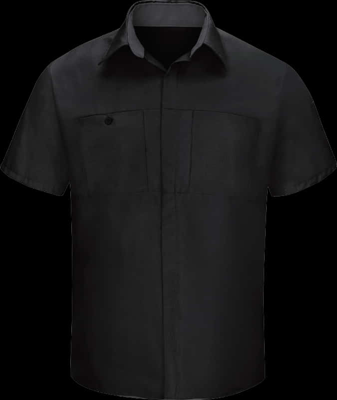 Black Button Up Shirt PNG