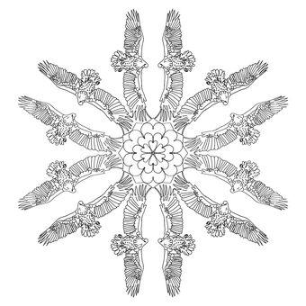 Black Canvas Mandala Background PNG