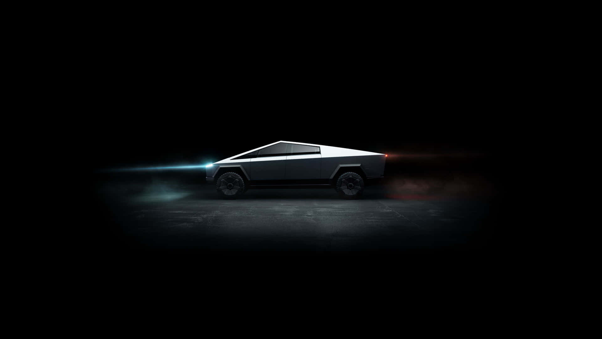 Et fremtidigt køretøj vises i mørket Wallpaper