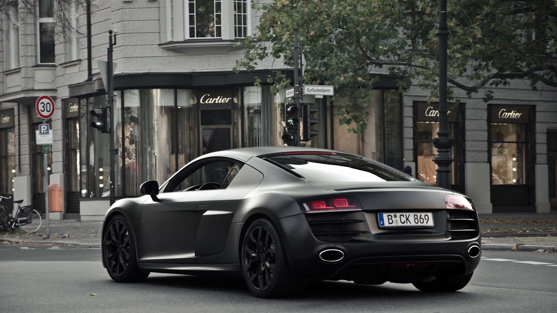 A Sleek Black Luxury Car