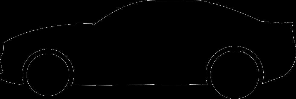 Black Car Silhouette Side View PNG