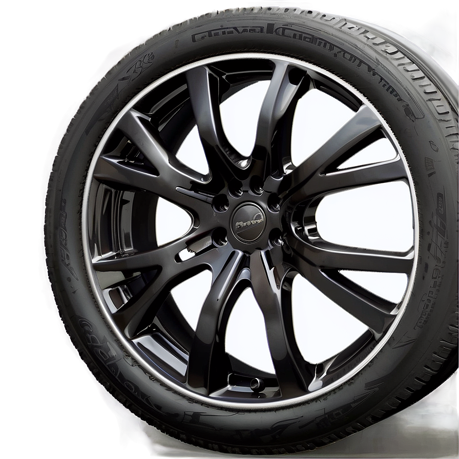 Black Car Wheel Png 06122024 PNG