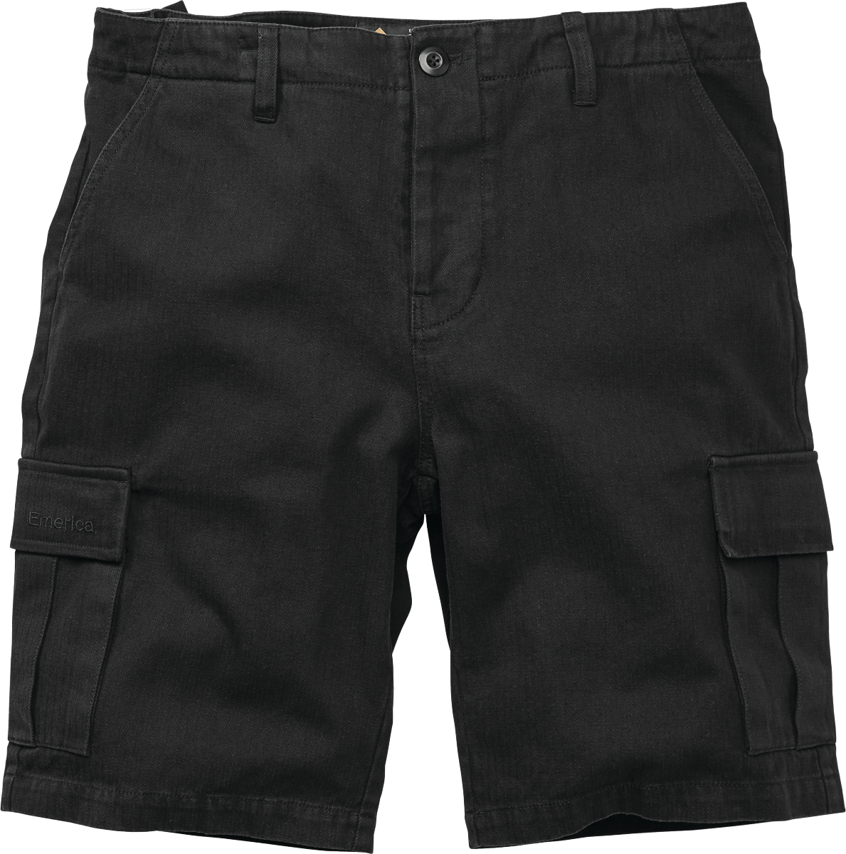Black Cargo Shorts Product View PNG