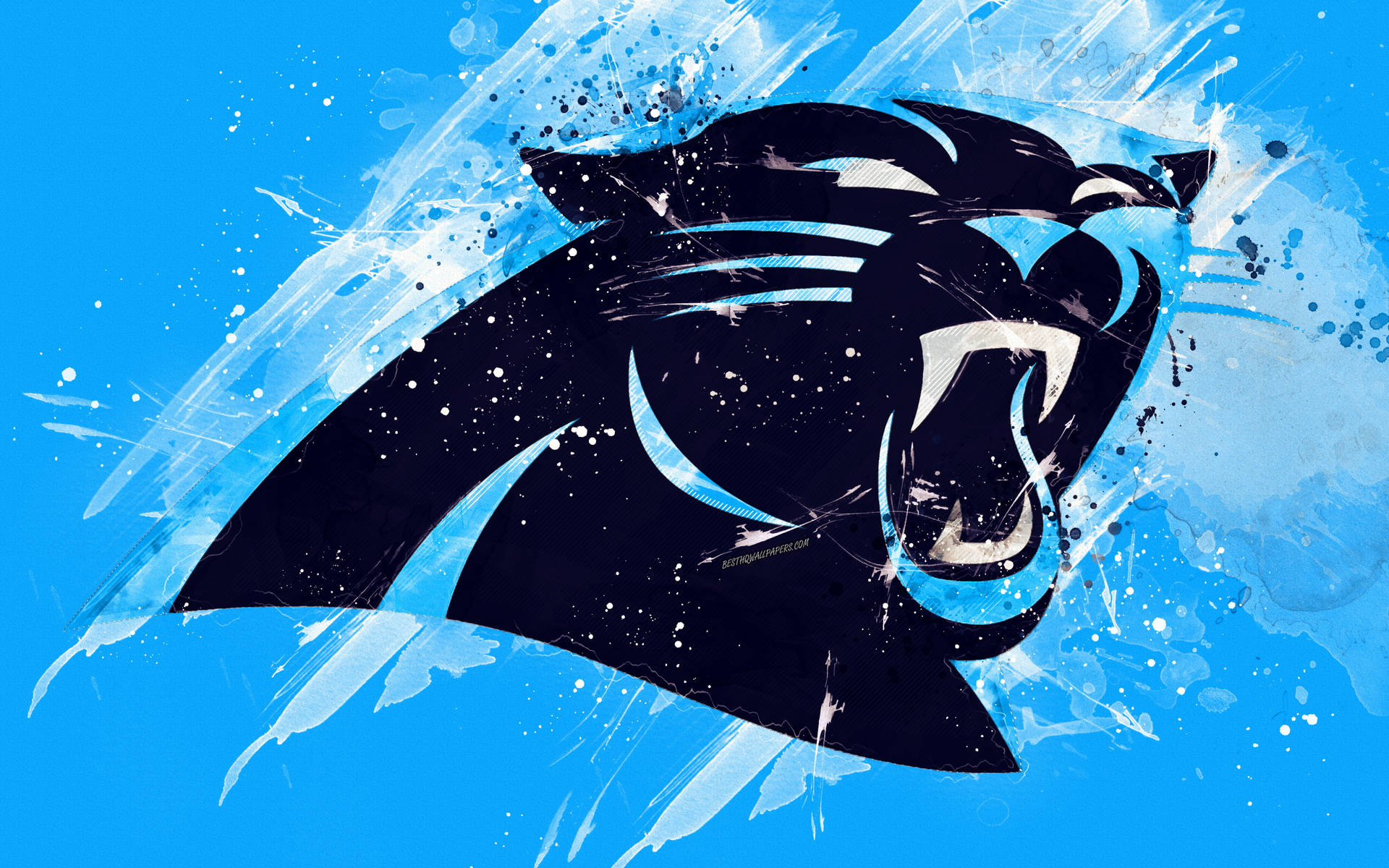 Logodel Team Nfl Dei Carolina Panthers In Colore Nero. Sfondo
