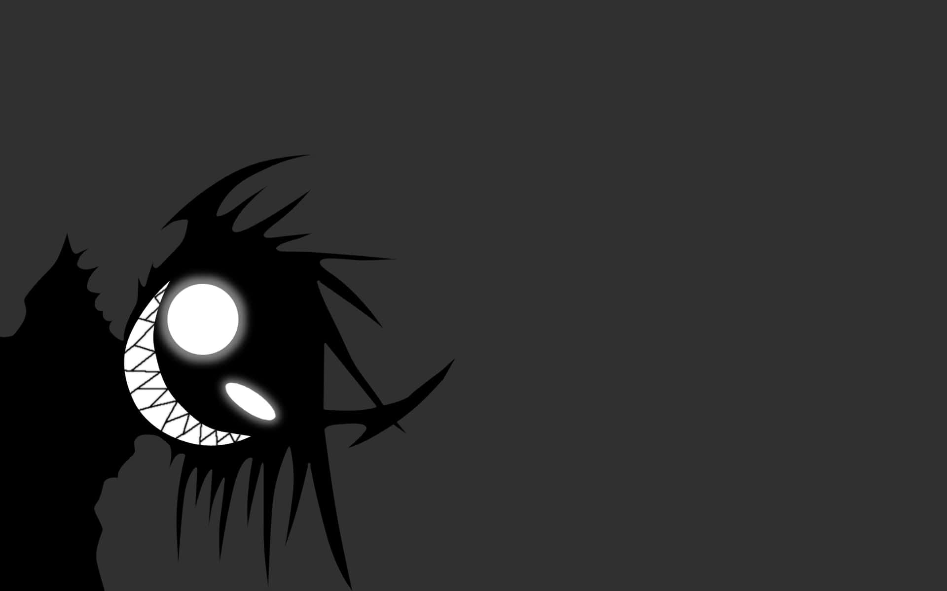 A Black And White Image Of A Scary Monster Wallpaper