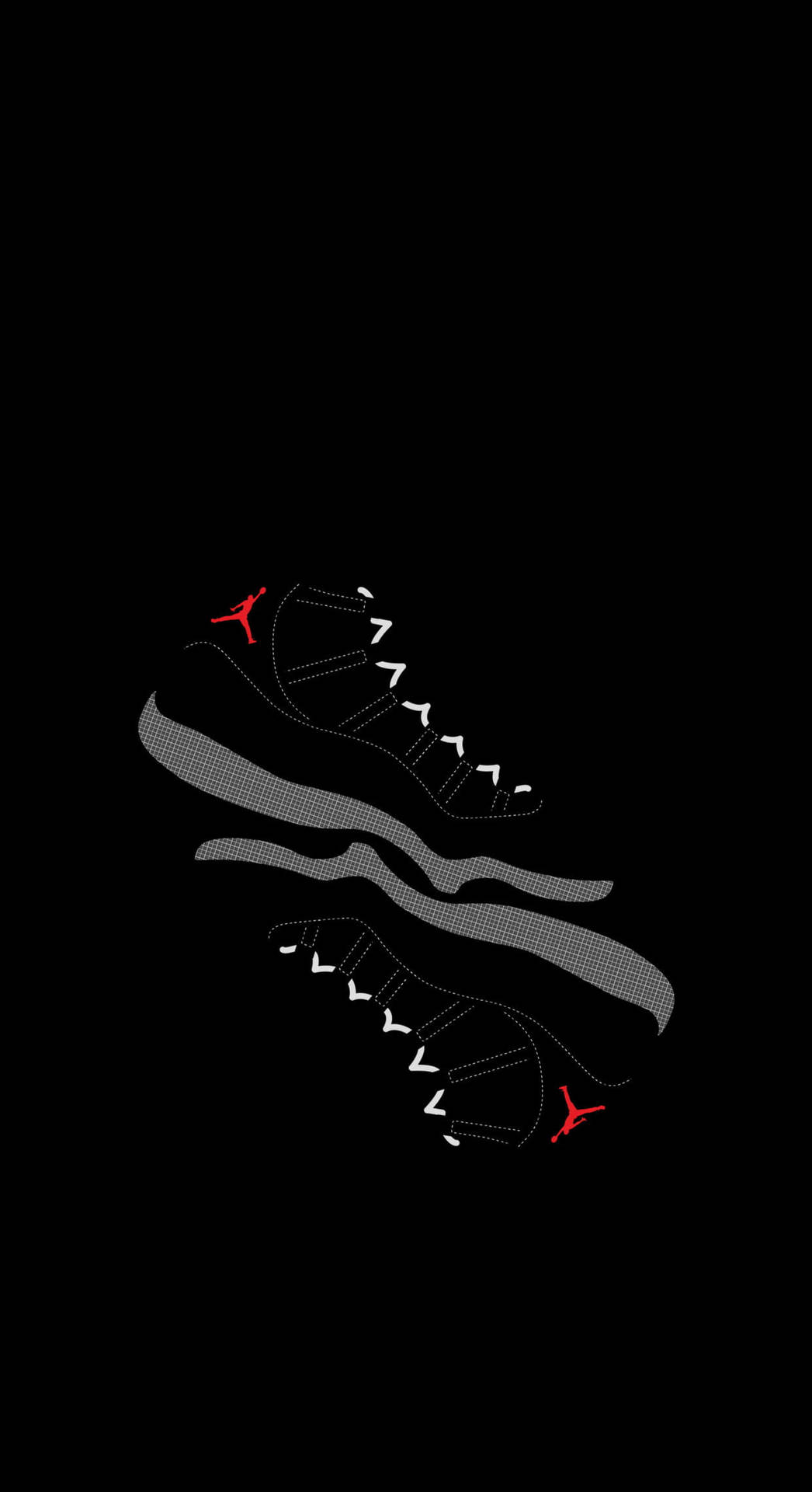 Black Cartoon Nike Shoes Wallpaper