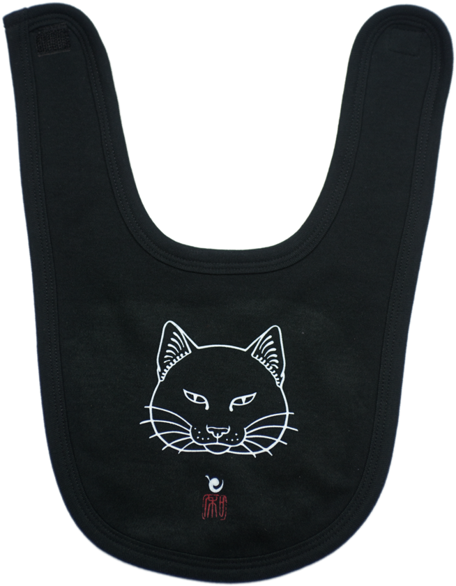 Black Cat Bib Product Image PNG