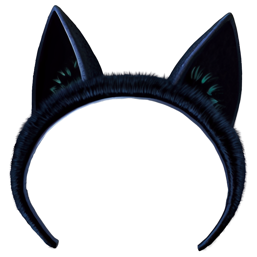 Download Black Cat Ears Template Png 05042024 | Wallpapers.com