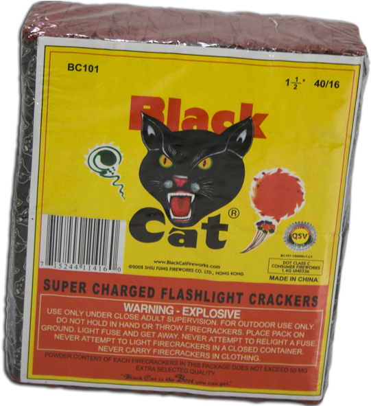 Black Cat Firecrackers Pack PNG