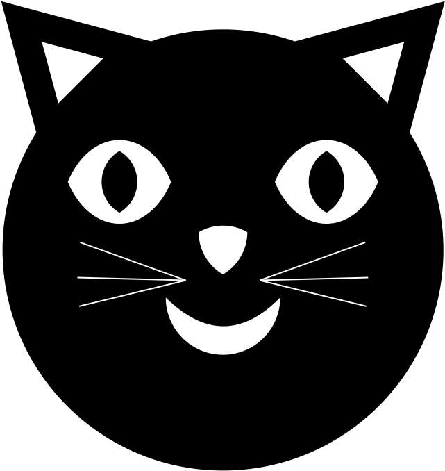 Black Cat Graphic Icon PNG