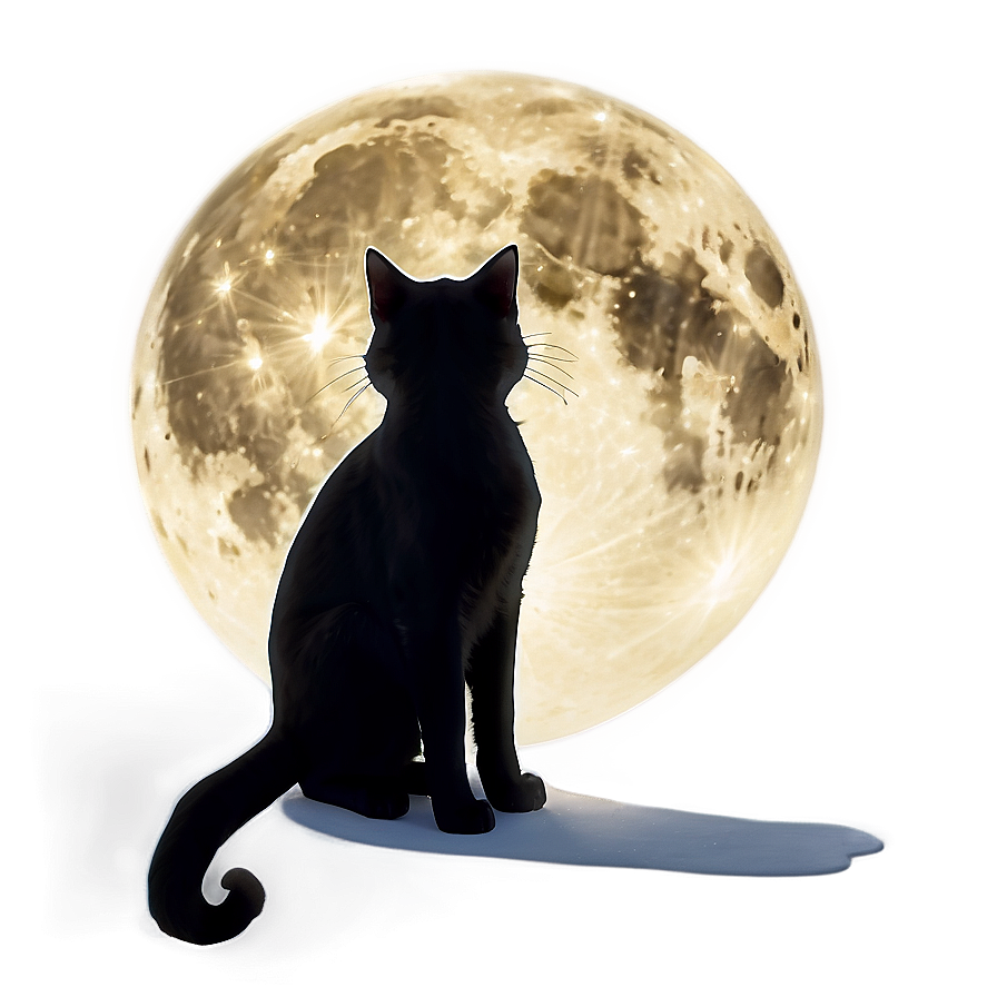 Black Cat In Moonlight Png Ttl93 PNG