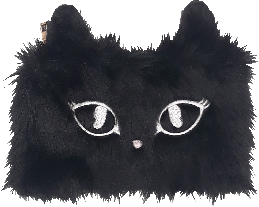 Black Cat Purse Design PNG