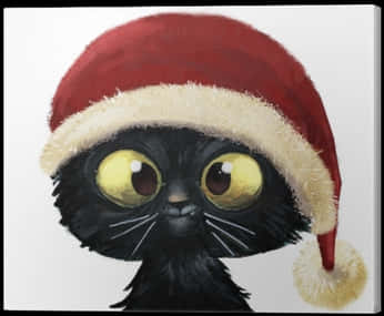Black Catin Christmas Hat PNG