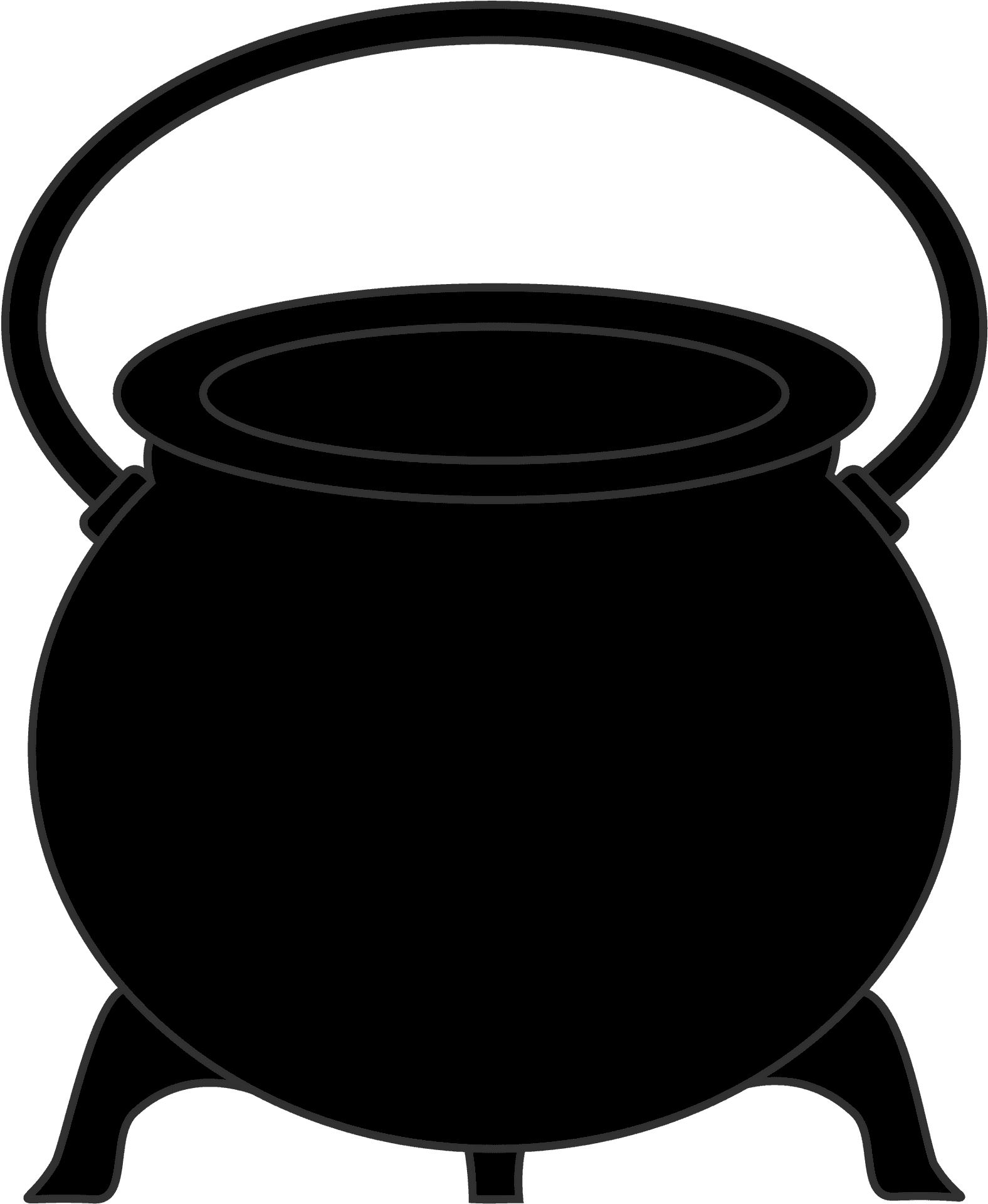 Black Cauldron Clipart PNG