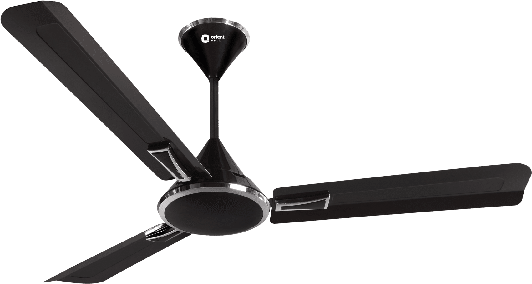 Black Ceiling Fan Modern Design PNG