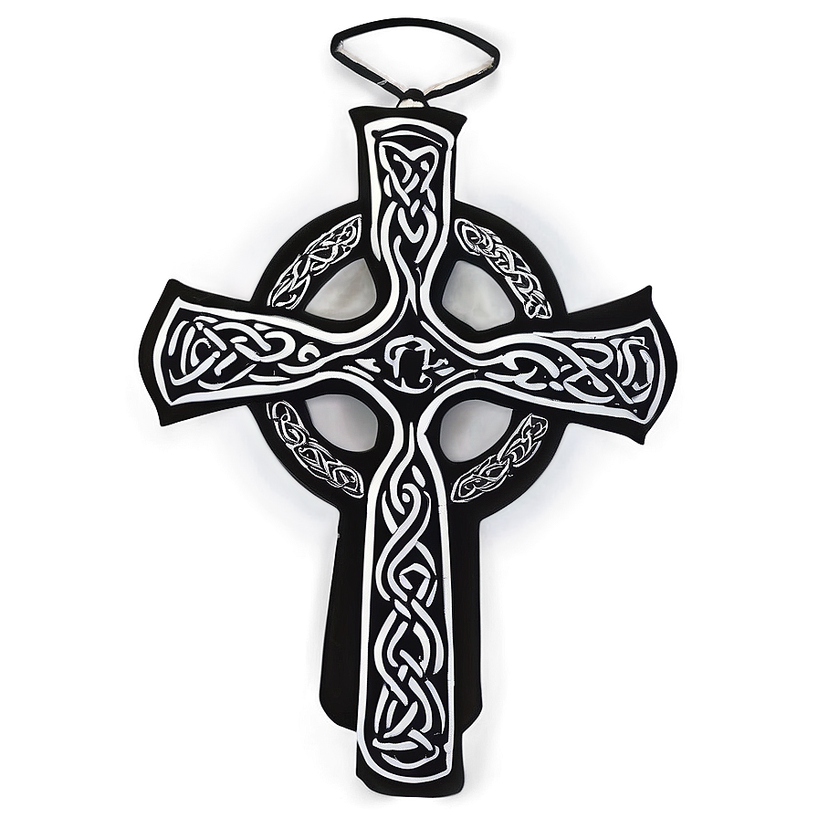 Black Celtic Cross Png 05242024 PNG