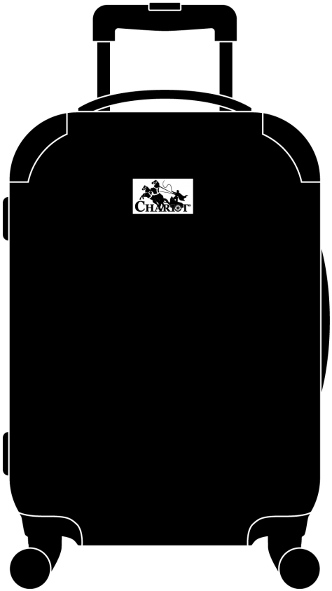 Black Chariot Brand Suitcase PNG