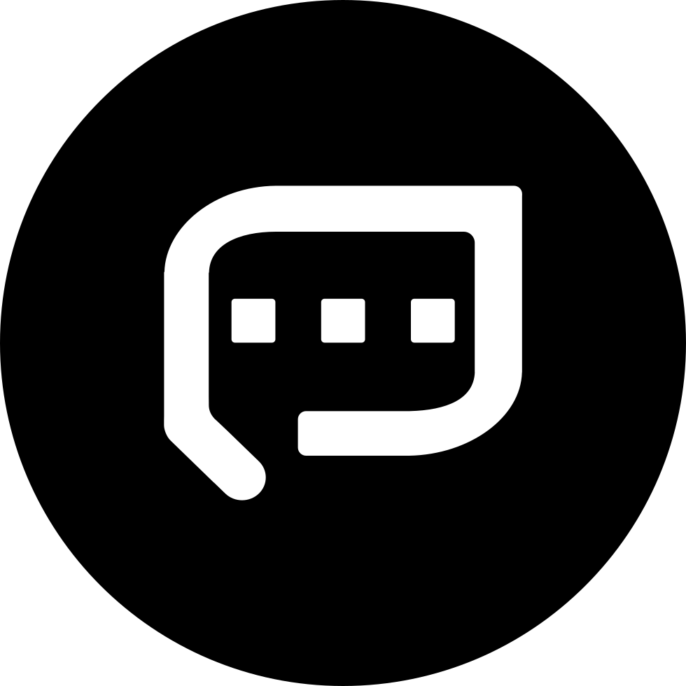 Black Chat Bubble Icon PNG