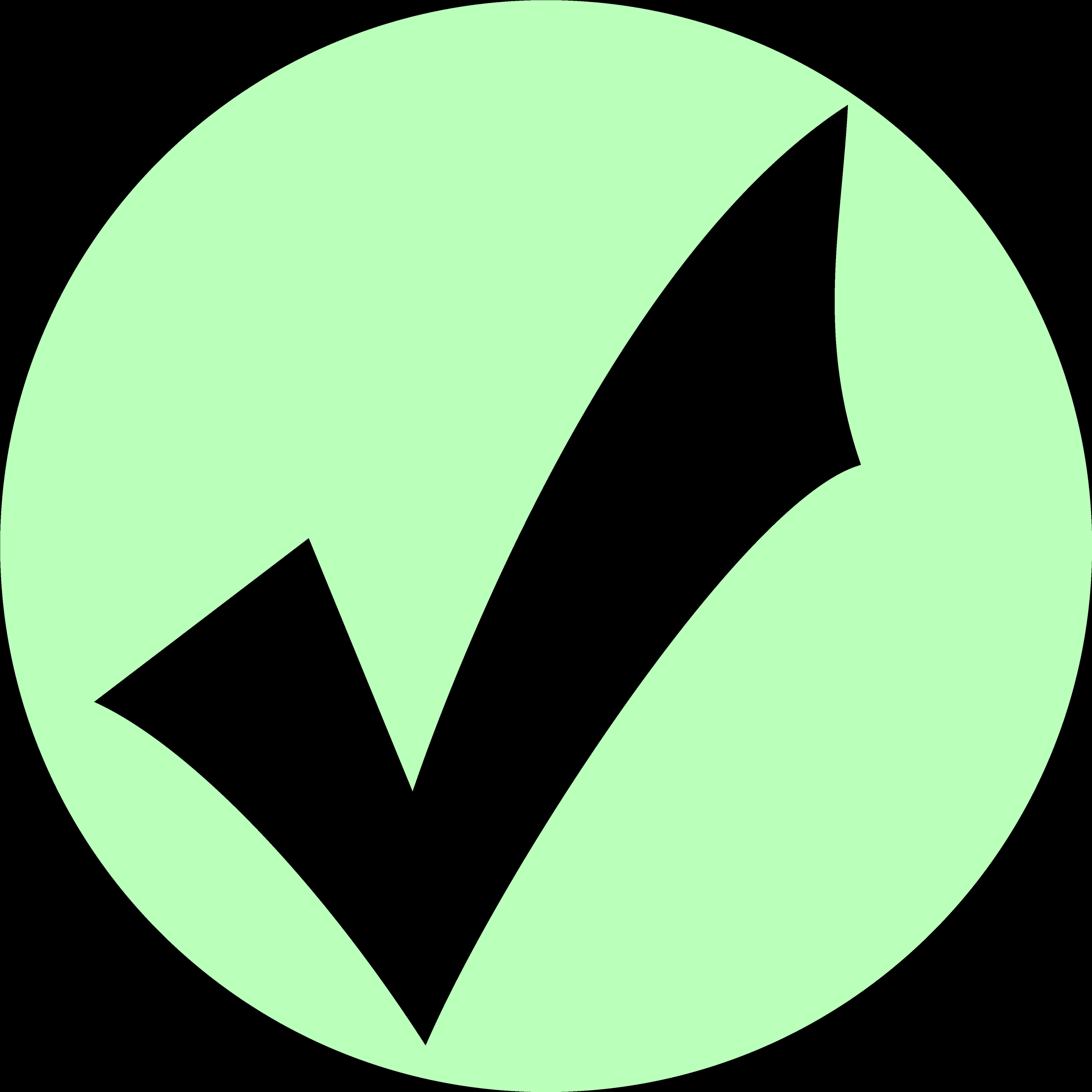 Black Checkmark Green Circle PNG