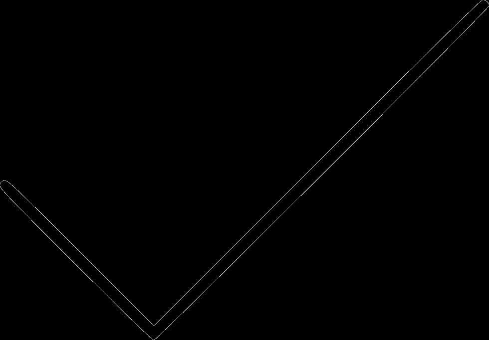 Black Checkmark Outlineon Transparent Background PNG