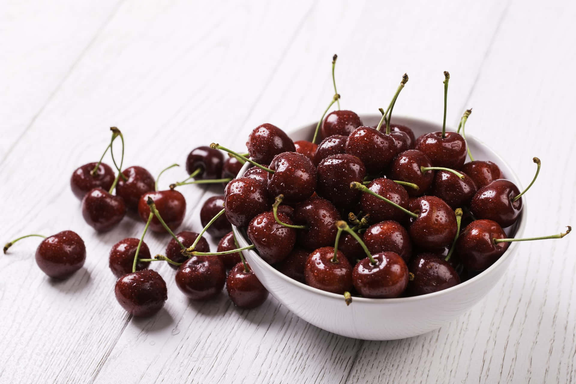 Download Juicy Black Cherries Ready To Eat Wallpaper 