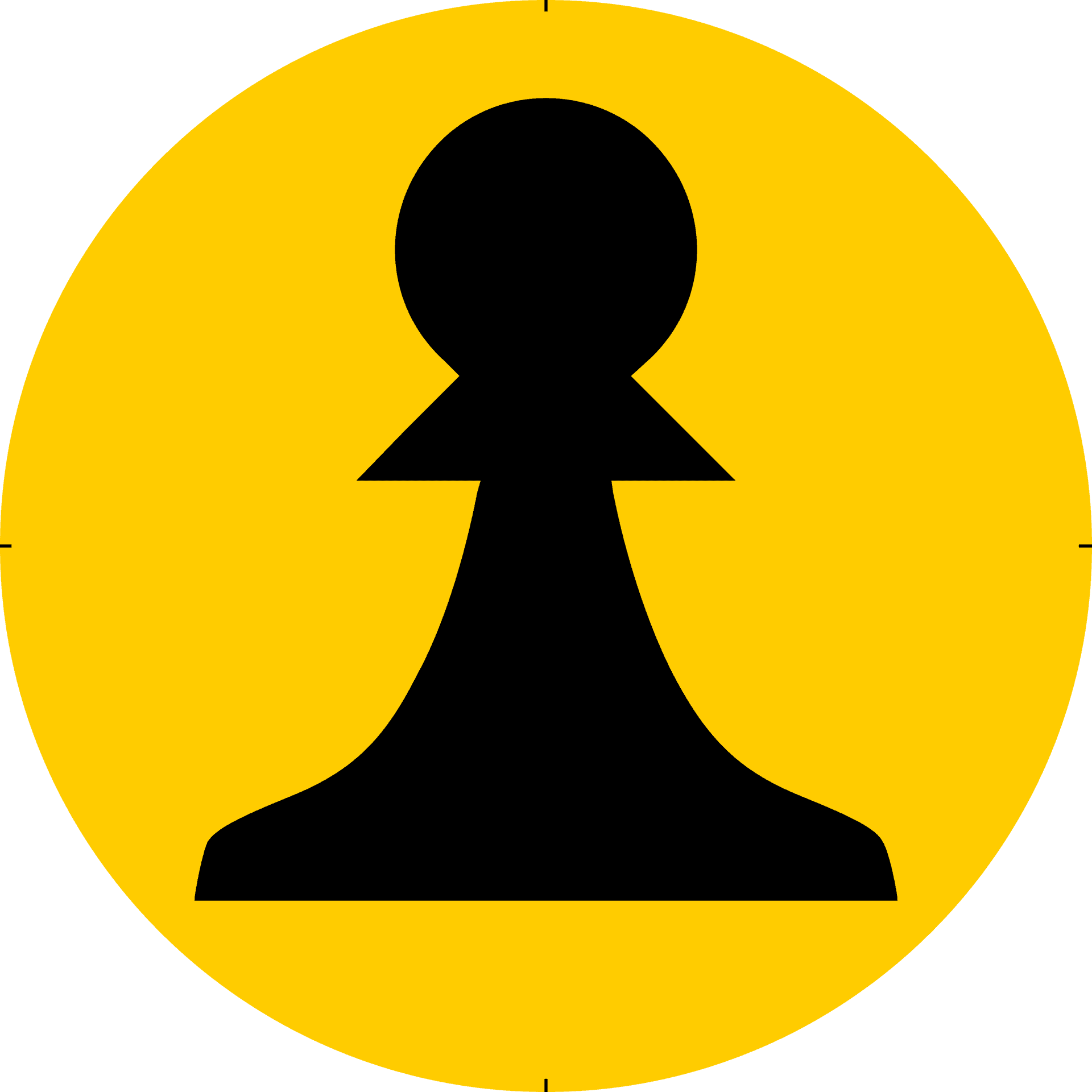 Black Chess Pawn Icon PNG