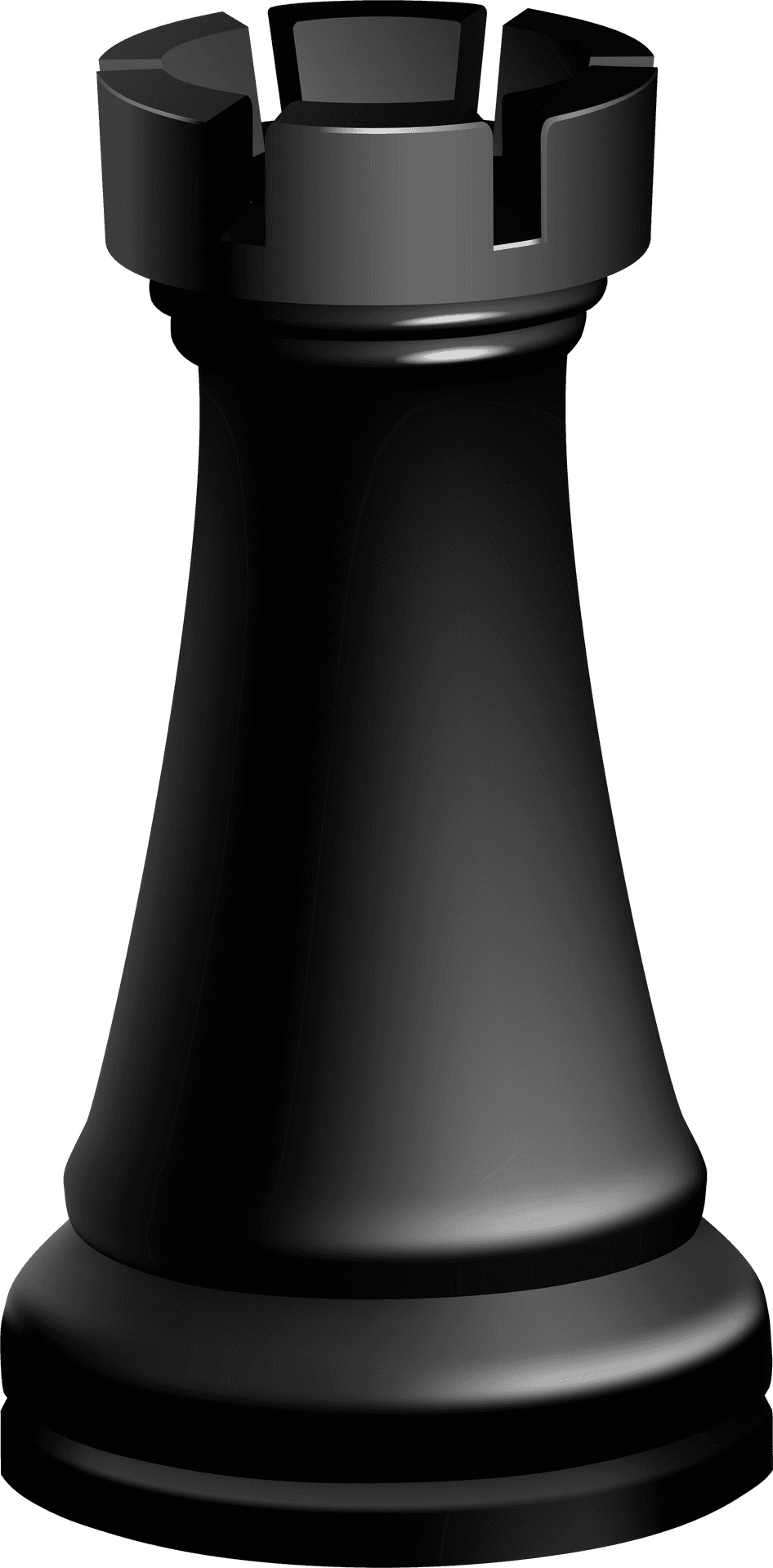 Black Chess Rook3 D Rendering PNG