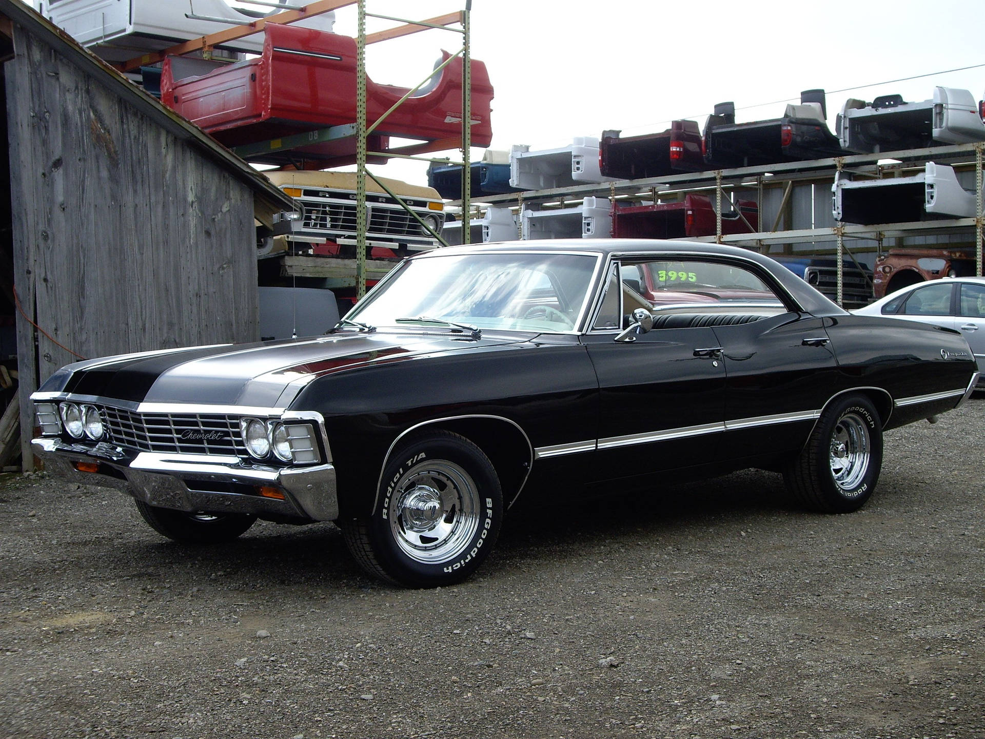 Download Black Chevrolet Impala 1967 Wallpaper 