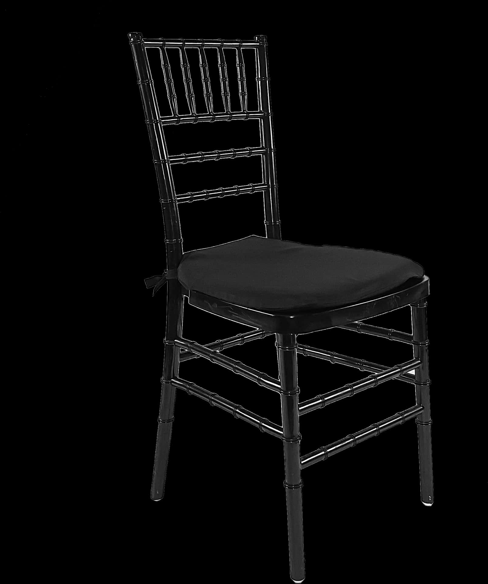 Black Chiavari Chair Elegant Design PNG