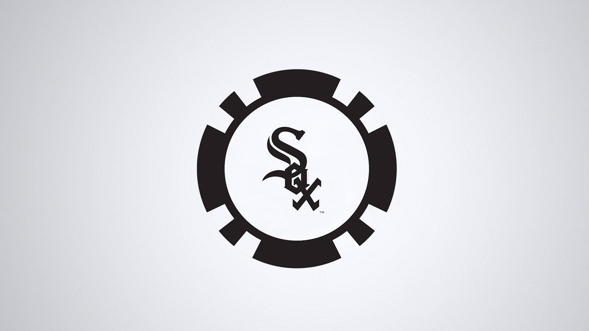Black Chicago White Sox Circle Logo Wallpaper