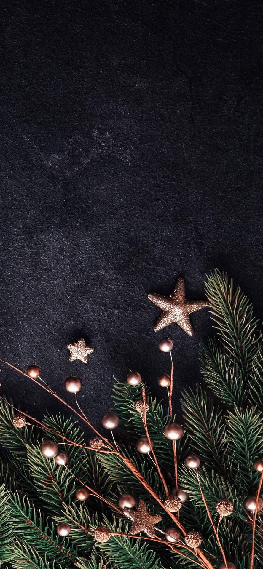 Black Christmas Stars Wallpaper