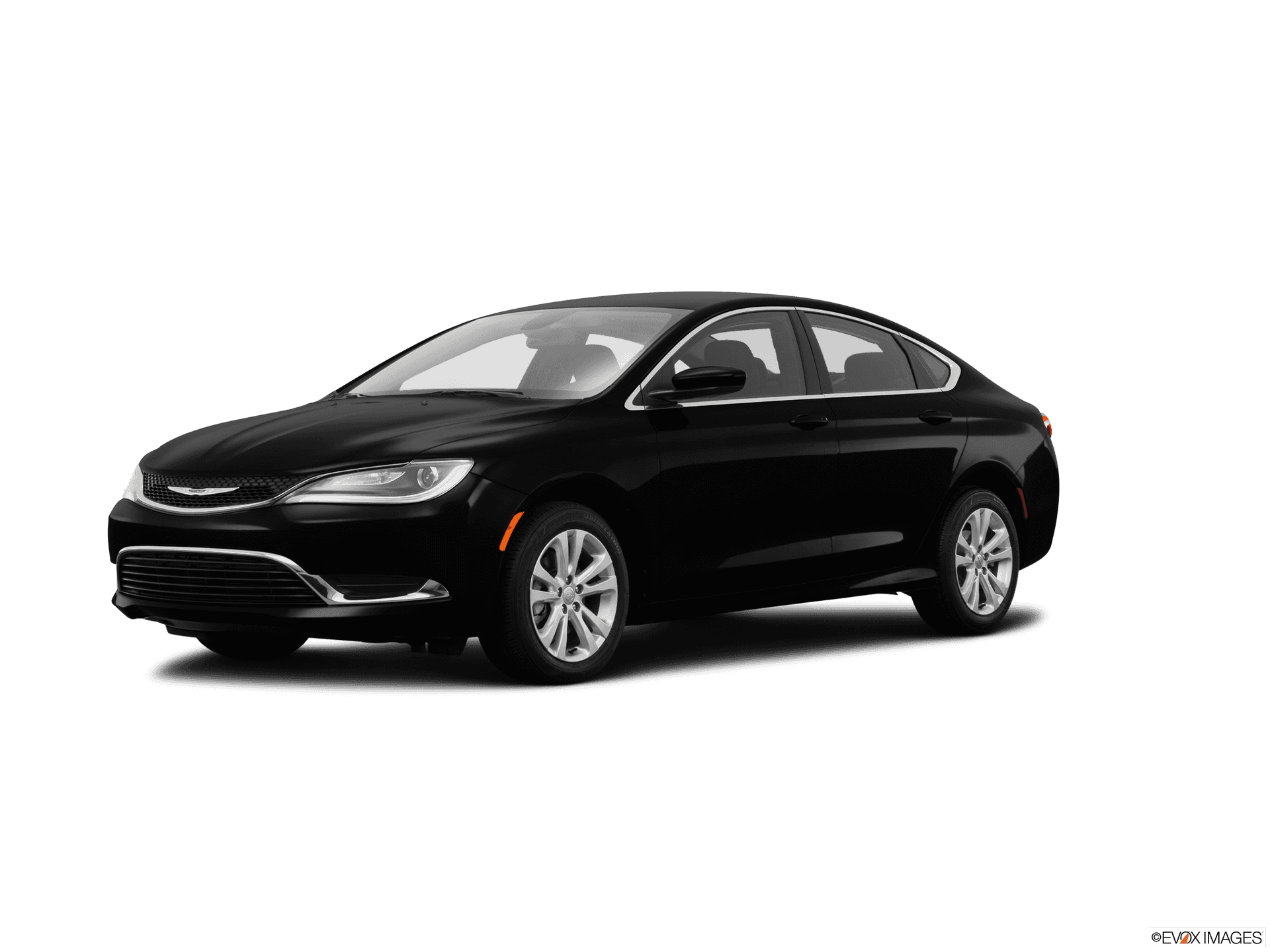 Black Chrysler Sedan Profile View PNG