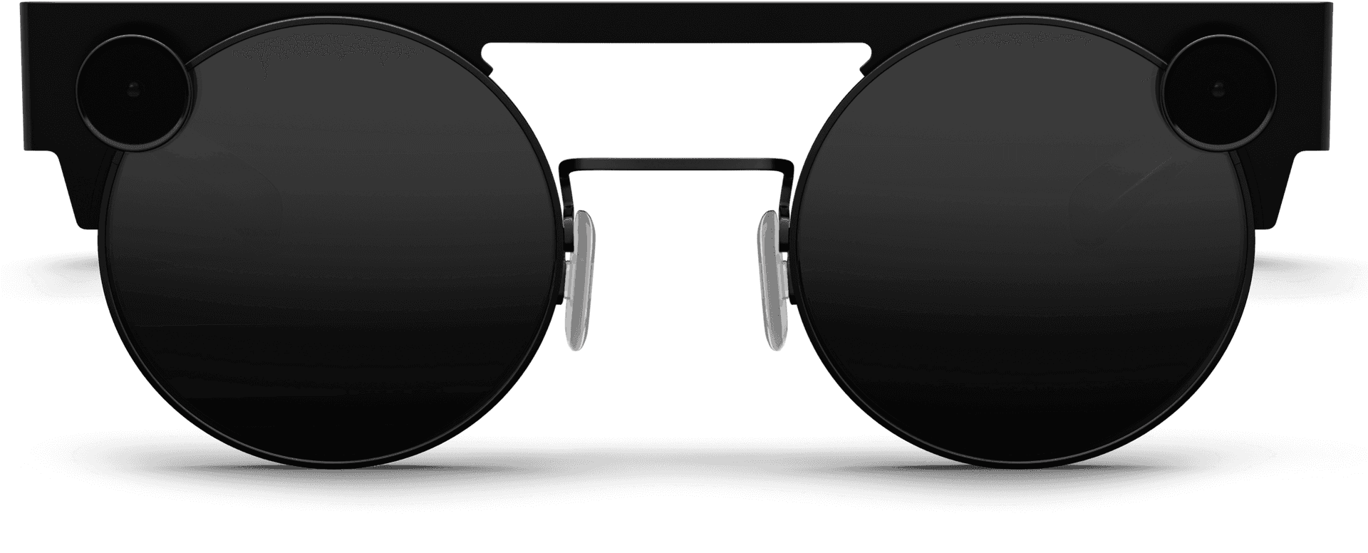 Black Circle Sunglasses Profile PNG