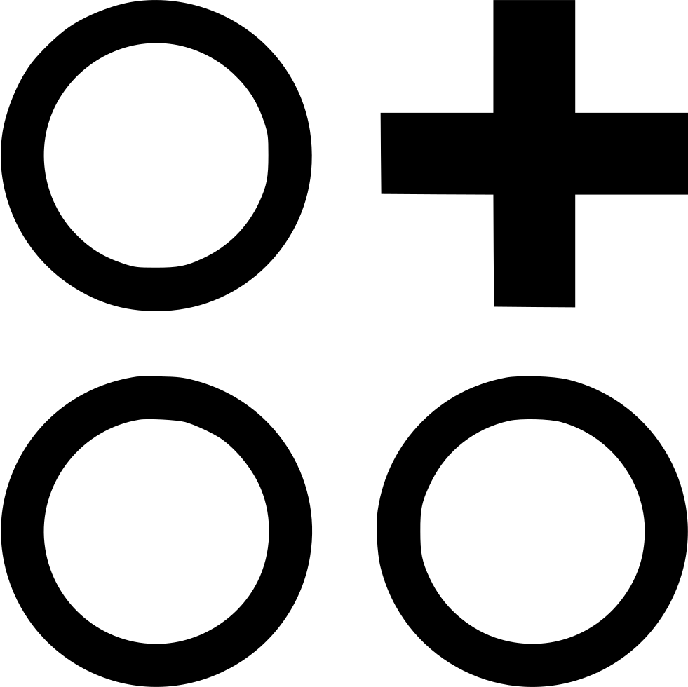 Black Circles Plus Sign Graphic PNG