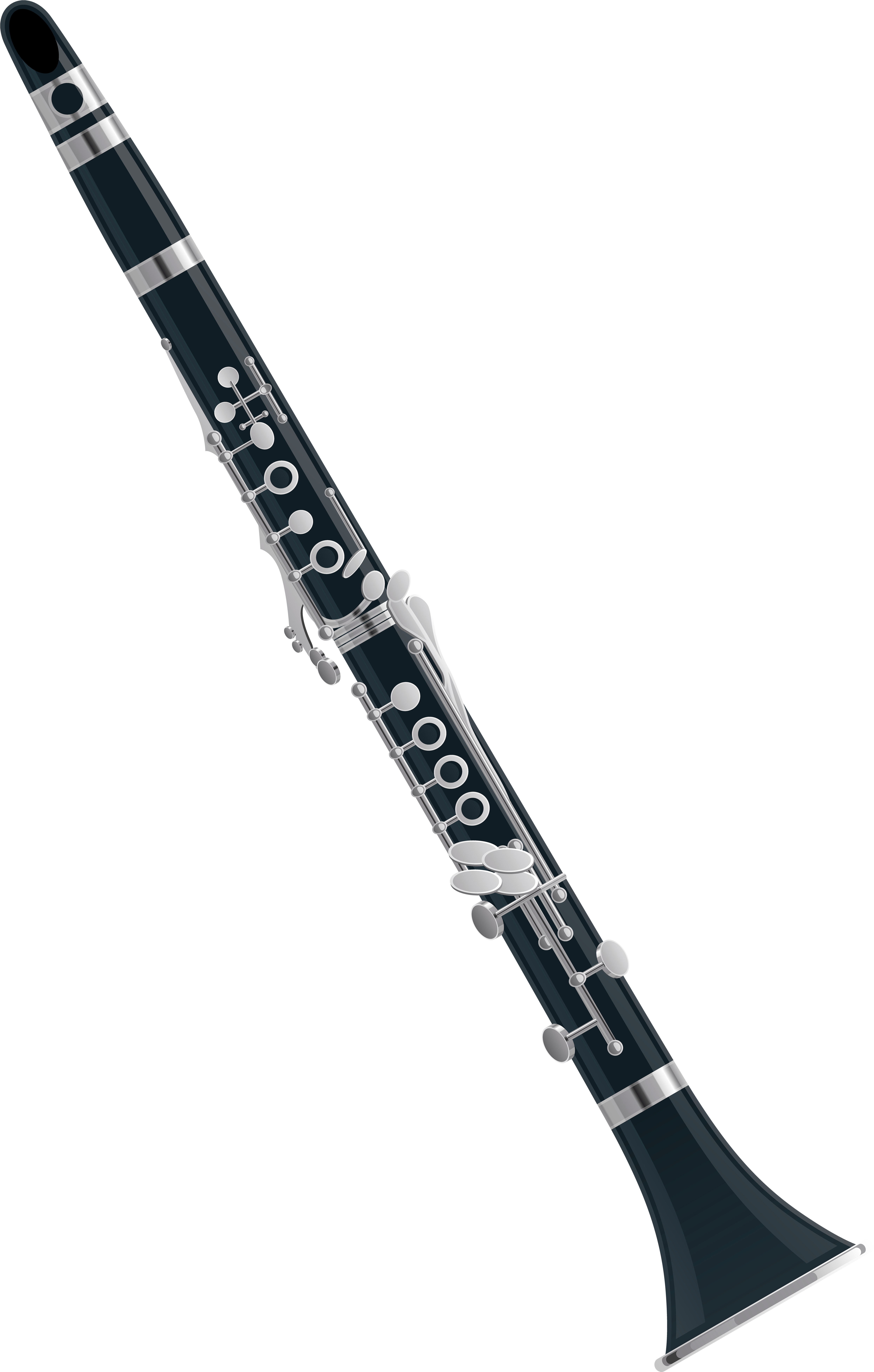 Black Clarinet Musical Instrument PNG