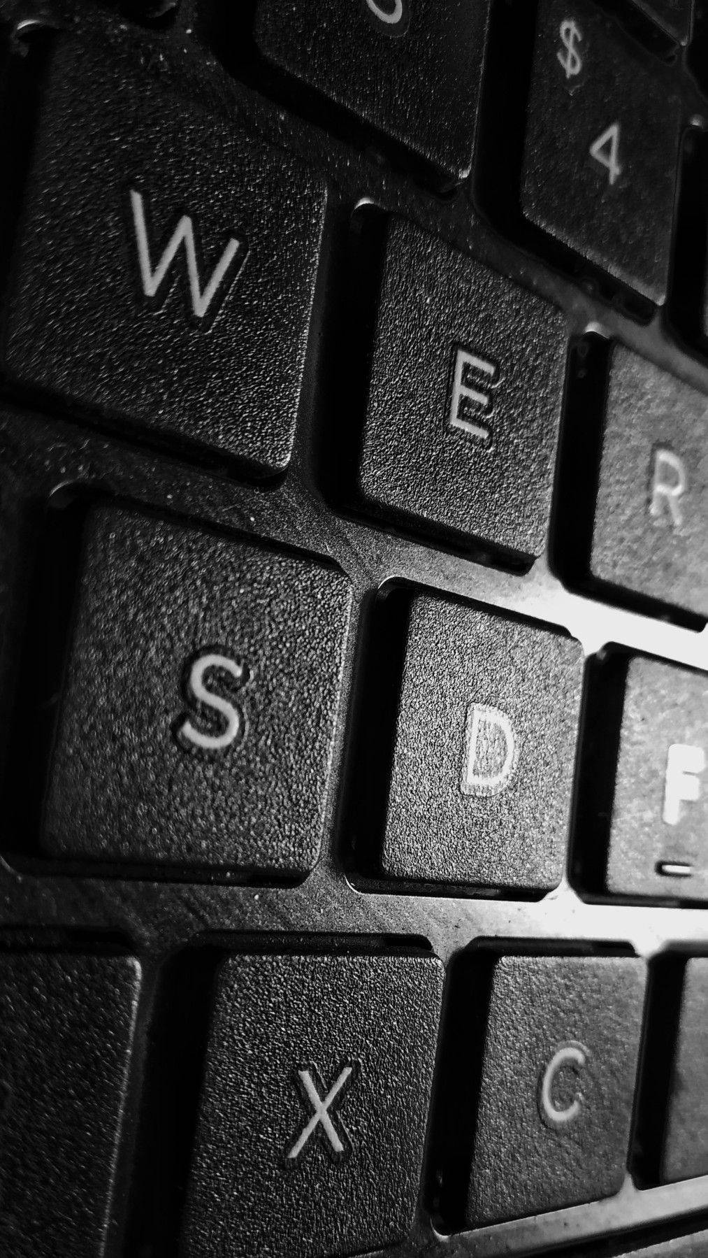 Black Classic Close Up Computer Keyboard Background