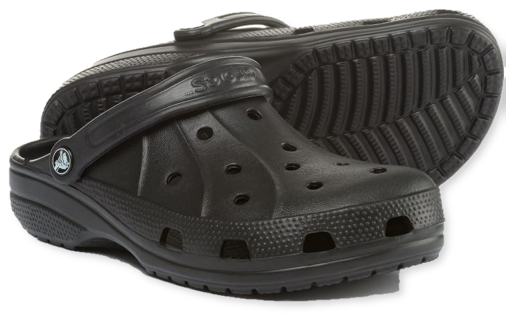 Black Classic Croc Sandal PNG