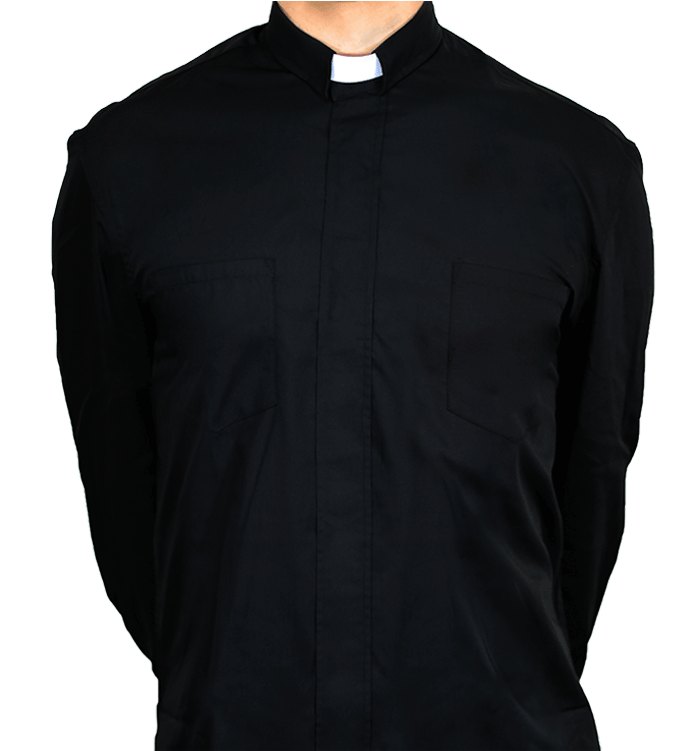 Black Clerical Shirt Formal Attire PNG