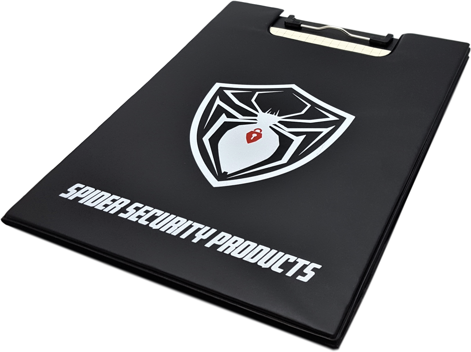 Black Clipboard Spider Security Logo PNG