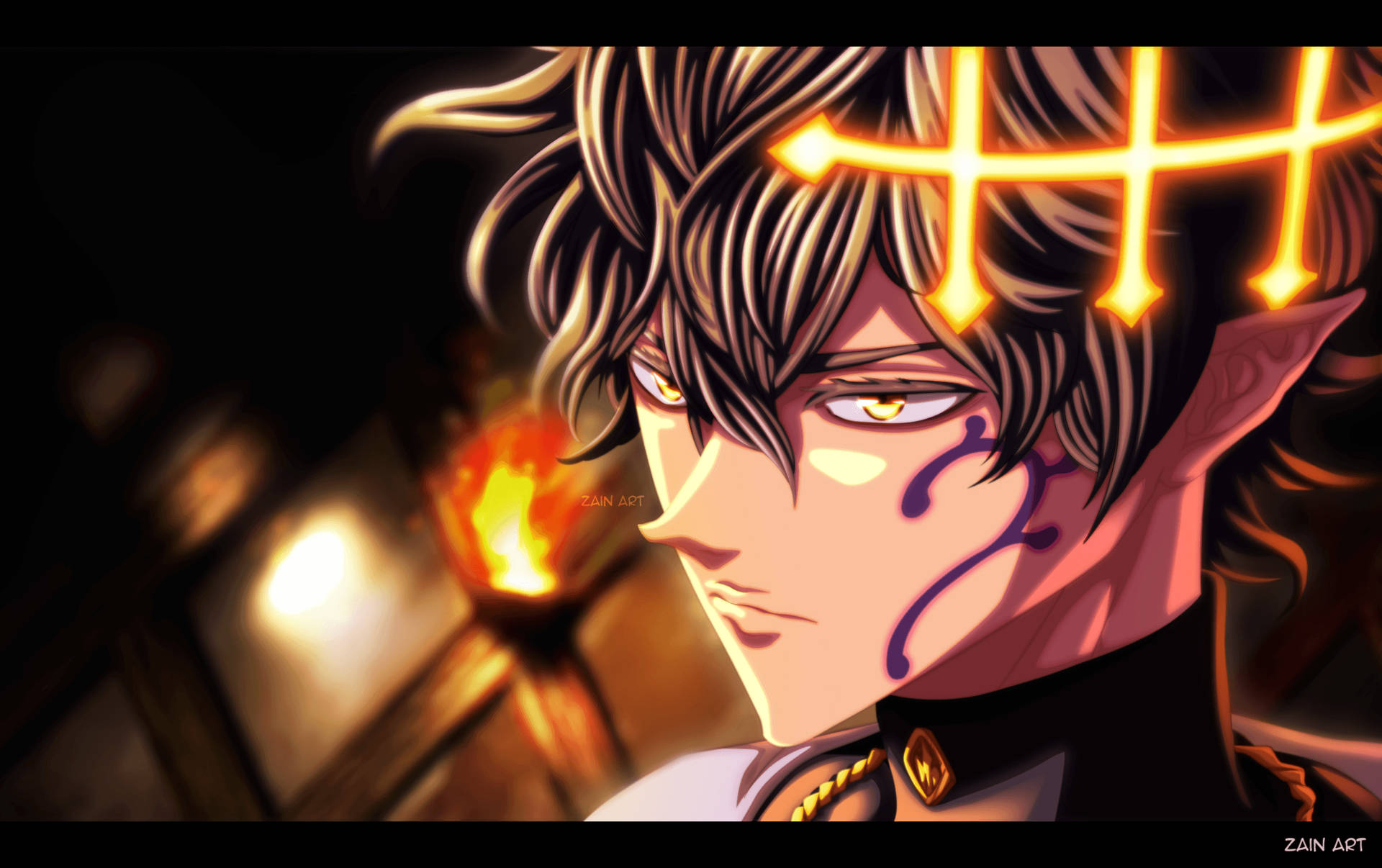 "Asta of Black Clover Fighting for Justice" Wallpaper