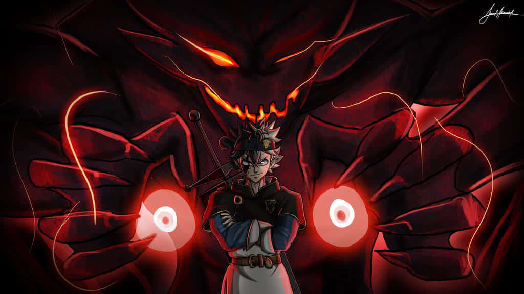 Asta unleashes the power of his Demon from Black Clover Wallpaper