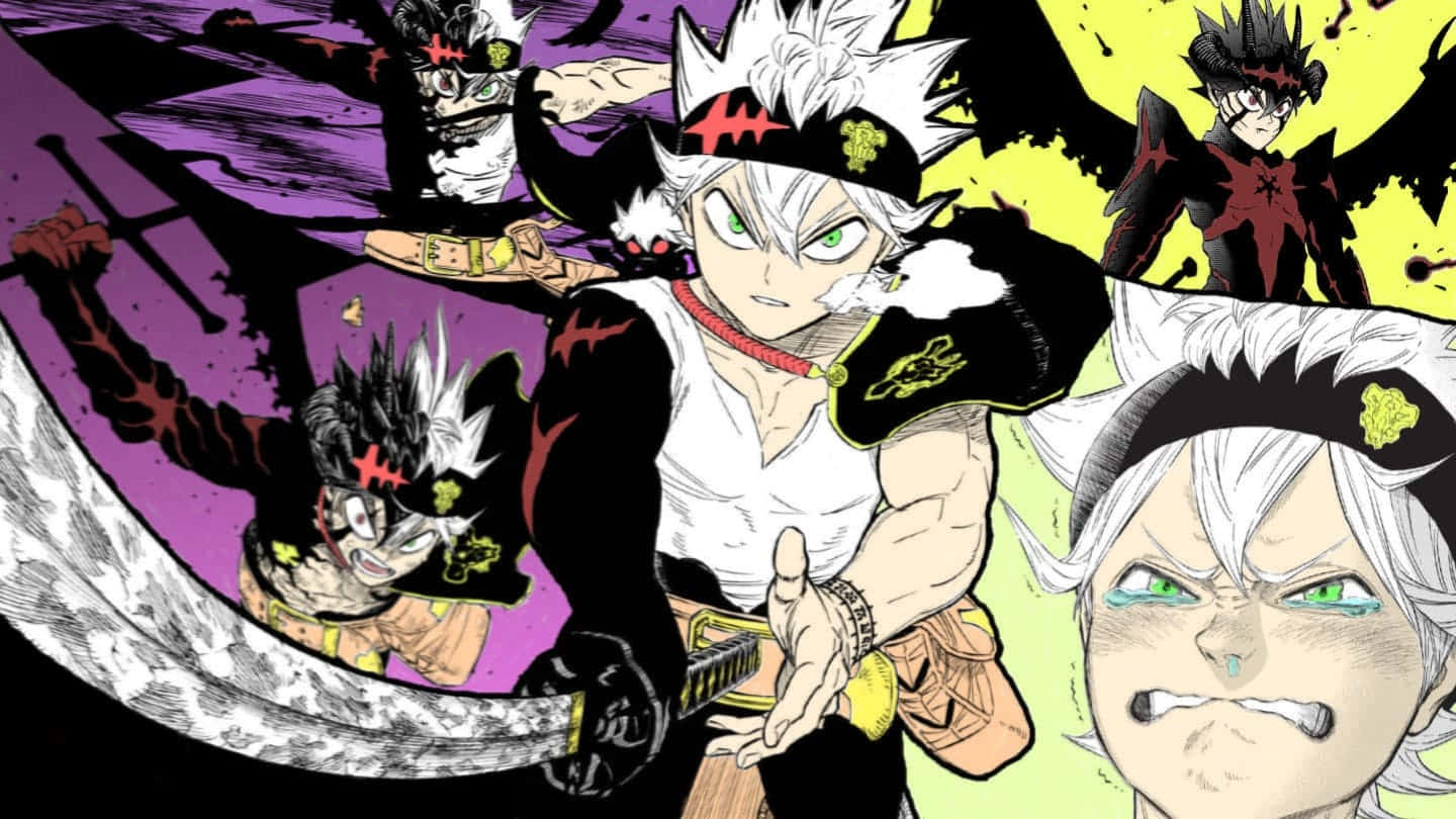 Download Black Clover Asta Forms Collage Wallpaper | Wallpapers.com