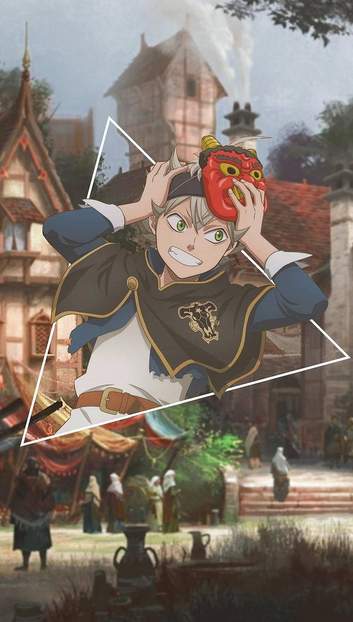 Asta, boosted by the power of his five-leaf clover Grimoire, fearlessly attacks! Wallpaper