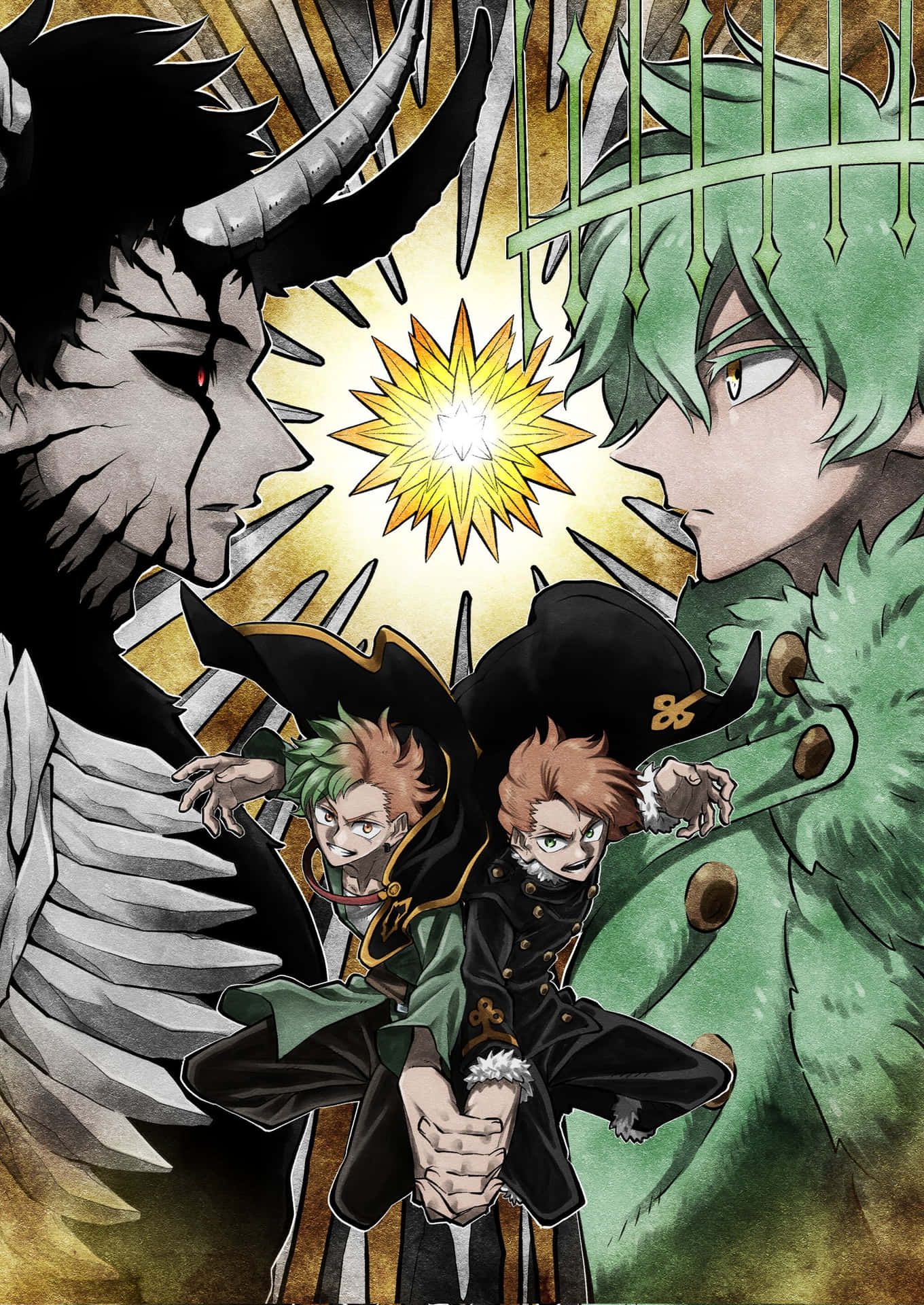 Confrontation Entre Finral Et Langris De Black Clover Fond d'écran