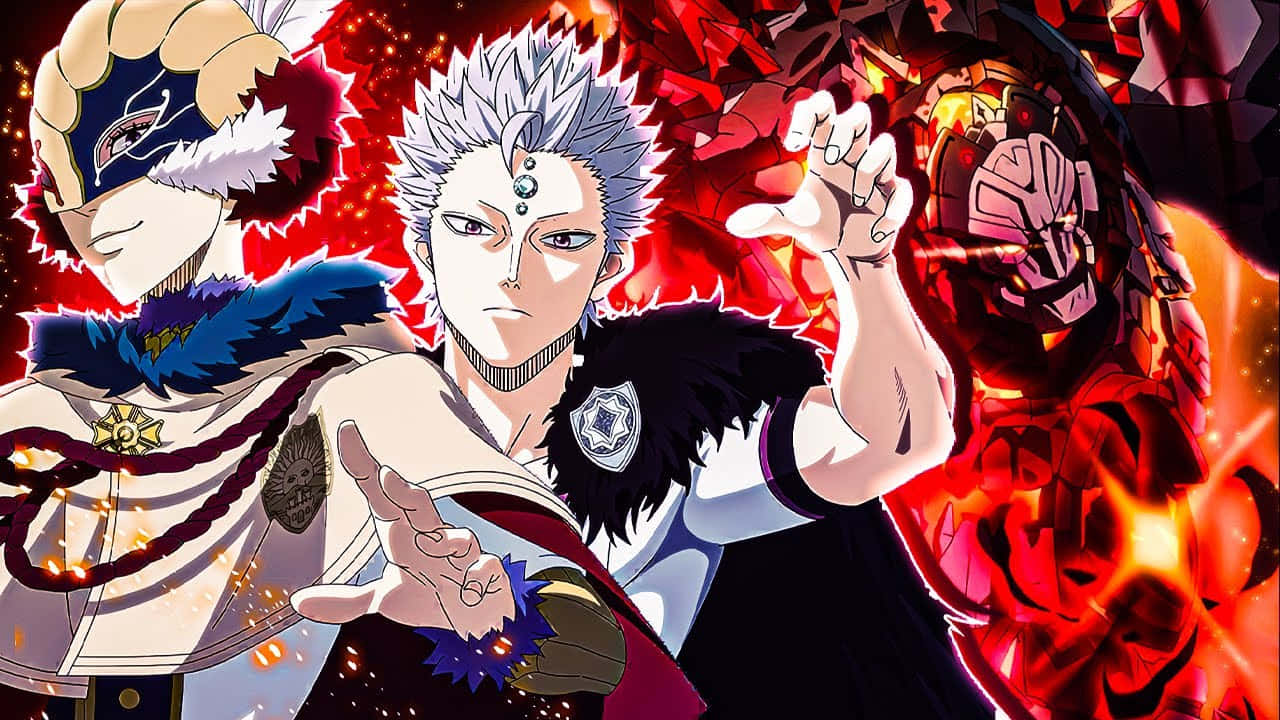 Black Clover Mars Karakter Collage Achtergrond