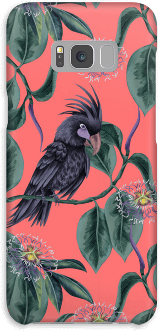 Black Cockatoo Phone Case Design PNG